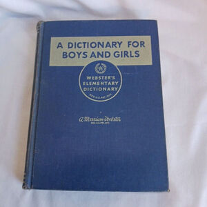 Vintage Merriam Webster Dictionary Boys and Girls
